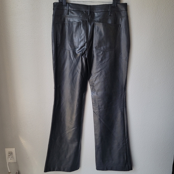 NWT A.L.C. Freddie Faux Leather Vegan Straight Leg Pant, Size 12, Color Black - Picture 8 of 11